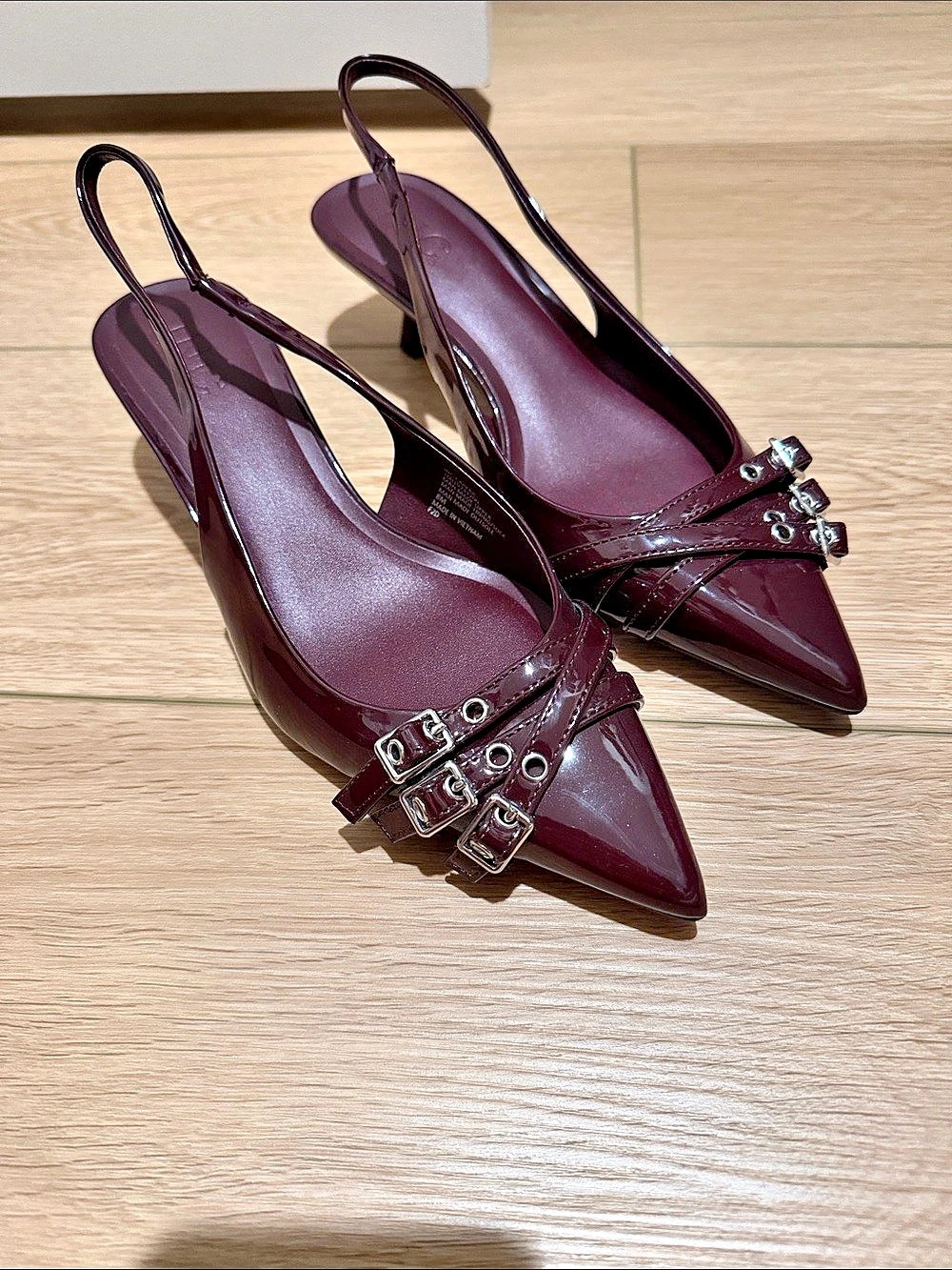 INC Pointed-Toe Slingback Heels in Purple